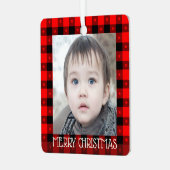 キュートなバッファロープレイドと星名前をカスタムする&写真 メタルオーナメント (正面左)