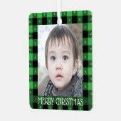 キュートなバッファロープレイドと星名前をカスタムする&写真 メタルオーナメント (正面左)