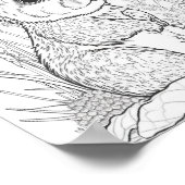 キュートなバニーのラインアートプロジェクトで色を子供へ付ける ポスター (角)