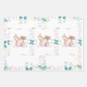 キュートなバニーイースター ラッピングペーパーシート (正面3)