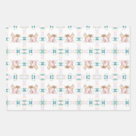 キュートなバニーイースター ラッピングペーパーシート