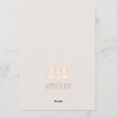 キュートなバニーパーソナライズされた復活祭 シーズンカード (裏面)