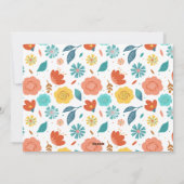 キュートなバニーブーケのイースターフォト シーズンカード (裏面)