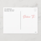 キュートなバニーブーケのイースターフォト シーズンポストカード (裏面)