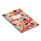 キュートなバレンタインあなたはとても甘いピンクのキャンディ&ハート ノートブック (右側)