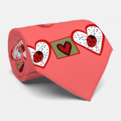 キュートなバレンタインデーバグ ネクタイ (ロール)
