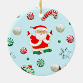 キュートなバレーボールのクリスマスコレクション セラミックオーナメント (裏面)