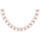 キュートなバースデー飛んでいるドールレインボーユニコーン バンティングフラッグ (全)