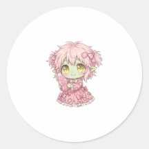 キュートなパステルカラーの荒々しいガウル女子Tシャツ - かわいいピンク