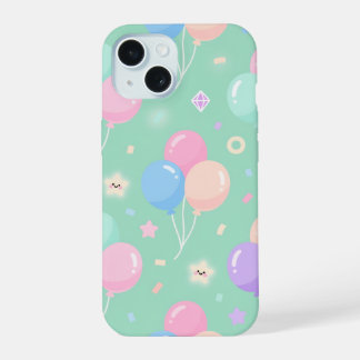 キュートなパステルグリーンの風船柄のCase-Mateケース iPhone 15ケース