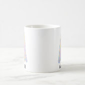 キュートなパステルレインボーゴースト | 美しいスプーキーなデザイン コーヒーマグカップ (中央)