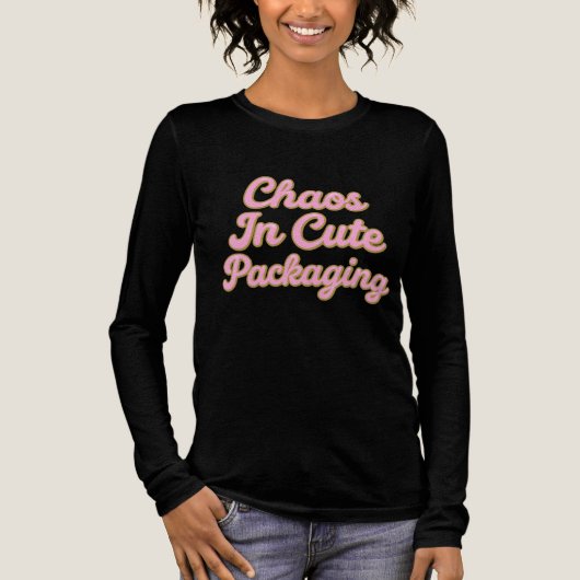 キュートなパッケージの中のカオス - スイート&スパークルTypograp トライブレンドＴシャツ (正面)