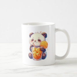 キュートなパンダのオレンジジュースマグ | かわいいパンダ コーヒーマグカップ