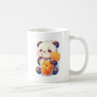 キュートなパンダのオレンジジュースマグ | かわいいパンダ コーヒーマグカップ