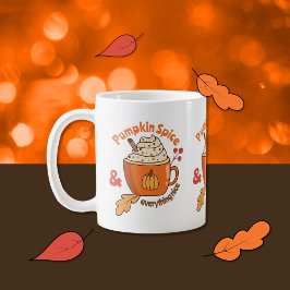 キュートなパンプキンスパイスラテのらくがきマグ コーヒーマグカップ