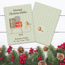 キュートなパーソナライズされた北欧クリスマススレッド シーズンカード