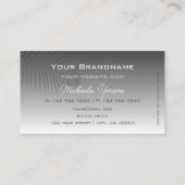 キュートなパームリーフ付きシルバーグレイシンプルグラディエント 名刺 (裏面)