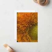 キュートなヒマワリとセンター ノートカード (正面/裏面インサイチュ)