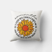 キュートなヒマワリの聖句聖なる書物、 経典 クッション (裏面)