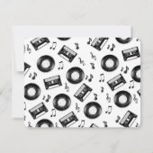キュートなビニールレコードとカセットテープレトロ音楽 サンキューカード (裏面)
