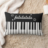 キュートなピアノキーボードFalalalalala音楽 ランバークッション (ブランケット)