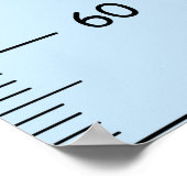 キュートなピクセルアートの成長グラフセンチメートル ポスター (角)