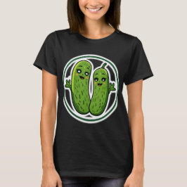 キュートなピクルスカップル 可愛いピクルスTシャツ フ Tシャツ