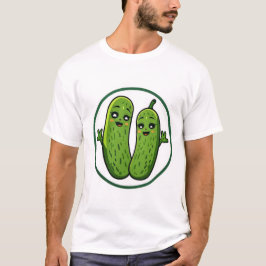 キュートなピクルスカップル 可愛いピクルスTシャツ Tシャツ