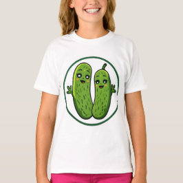 キュートなピクルスカップル 可愛いピクルスTシャツ Tシャツ