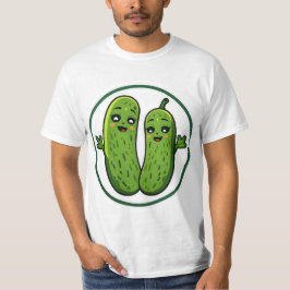 キュートなピクルスカップル 可愛いピクルスTシャツ Tシャツ