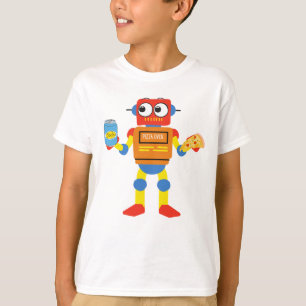 キュートなピザオーブンロボット Tシャツ