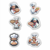 キュートなピザシェフとスパゲティイタリアン シール (正面)