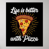 キュートなピザ生命ワードアートビジネスベンダー ポスター (正面)