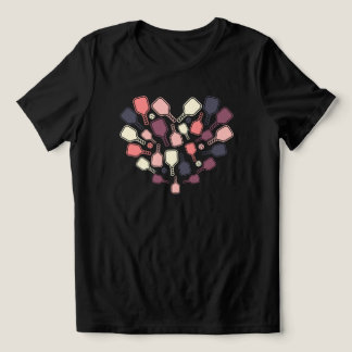 キュートなピックルボールパドルハート トライブレンドＴシャツ