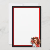 キュートなピンアップ ミス サッシー 招待状 (裏面)