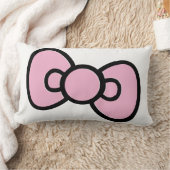 キュートなピンクのお洒落弓 ランバークッション (ブランケット)