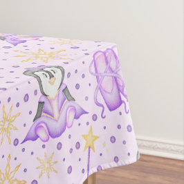 キュートなピンクのクリスマスシュガープラムペンギン テーブルクロス