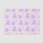 キュートなピンクのクリスマスシュガープラムペンギン 薄葉紙 (正面)