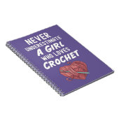 キュートなピンクのクロシェのギフトcrocheting crocheer ノートブック (右側)