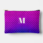 キュートなピンクのグラデーションガーリーマーメイドはかりで測モノグラム アクセサリーポーチ (正面)