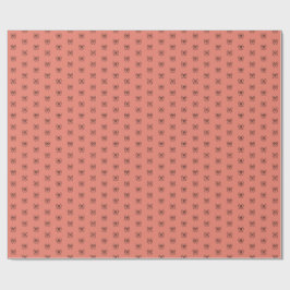 キュートなピンクのコケットボウ柄のラッピングペーパー ラッピングペーパー