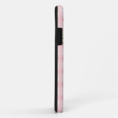 キュートなピンクのチェック柄フラワーの名前入りデザイン Case-Mate iPhoneケース (裏面/右)