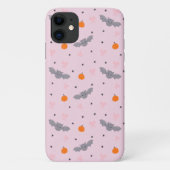 キュートなピンクのハロウィンバット柄フォンケース Case-Mate iPhoneケース (裏面)