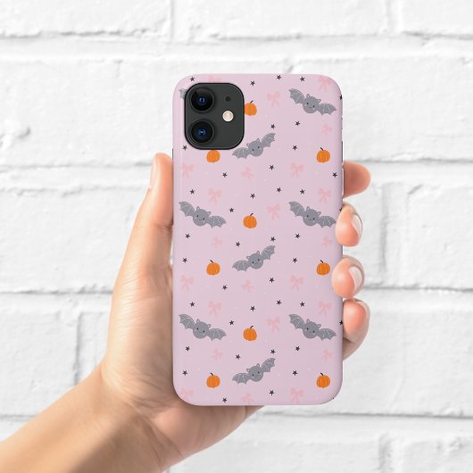 キュートなピンクのハロウィンバット柄フォンケース Case-Mate iPhoneケース
