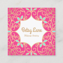 キュートなピンクのバラ金ゴールドの渦巻き旋回メイクアップアーティスト