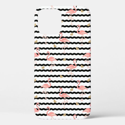 キュートなピンクのフラミンゴ シームレス パターン Case-Mate iPhoneケース (裏面)