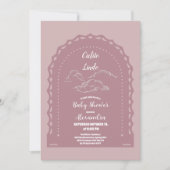 キュートなピンクのメキシカンシエルト・リンド 招待状 (正面)