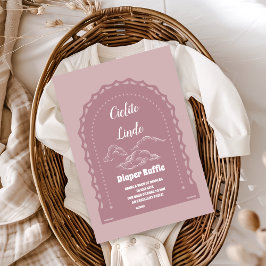 キュートなピンクのメキシコのシエリートリンドおむつラッフル エンクロージャーカード