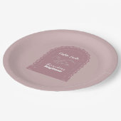 キュートなピンクのメキシコのCielito Lindo赤ちゃんシャワー ペーパープレート (アングル)