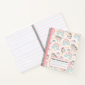 キュートなピンクのユニコーン一次組版ノートブック ノートブック (内部)